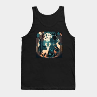 Enchanted Forest with Magical Animals Tank Top